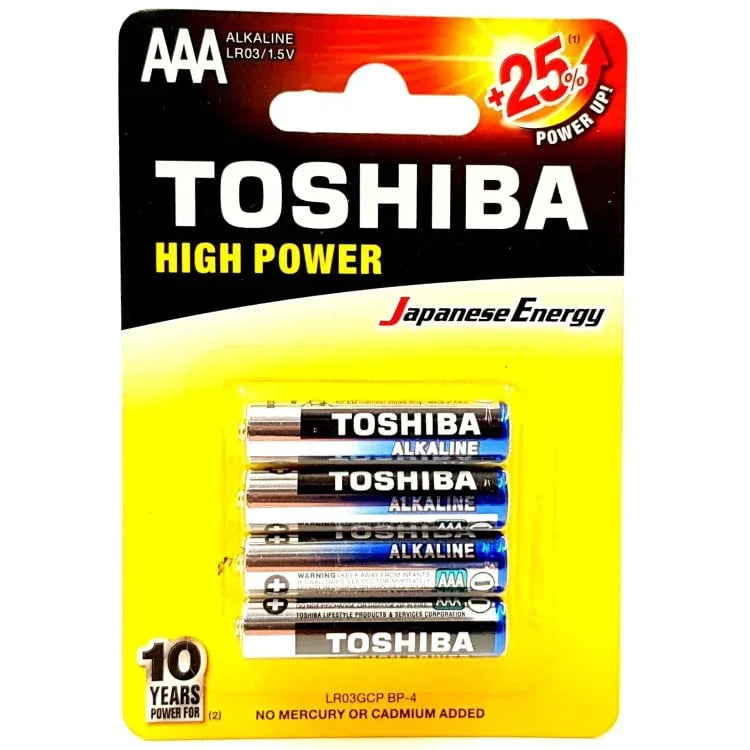 Set 4 baterii TOSHIBA R3 ALK high power BL4, Z-TOOLS LR03GCP BP-4 / EXT 10982 - 221.ro