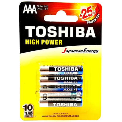 Set 4 baterii TOSHIBA R3 ALK high power BL4, Z-TOOLS LR03GCP BP-4 / EXT 10982 - 221.ro