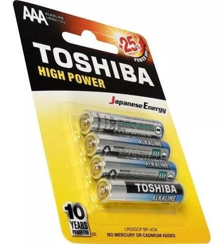 Set 4 baterii TOSHIBA R3 ALK high power BL4, Z-TOOLS LR03GCP BP-4 / EXT 10982 - 221.ro