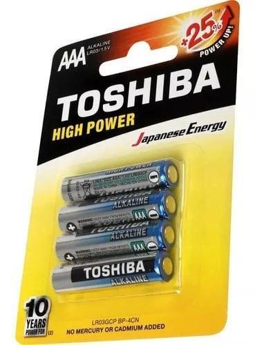 Set 4 baterii TOSHIBA R3 ALK high power BL4, Z-TOOLS LR03GCP BP-4 / EXT 10982 - 221.ro