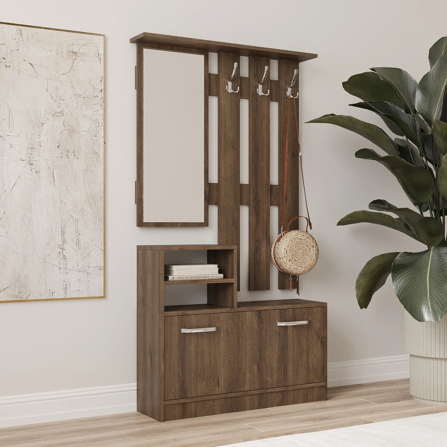 Cuier haaus Lyon, Stejar Bronz, L 85 x l 24 x H 180 cm