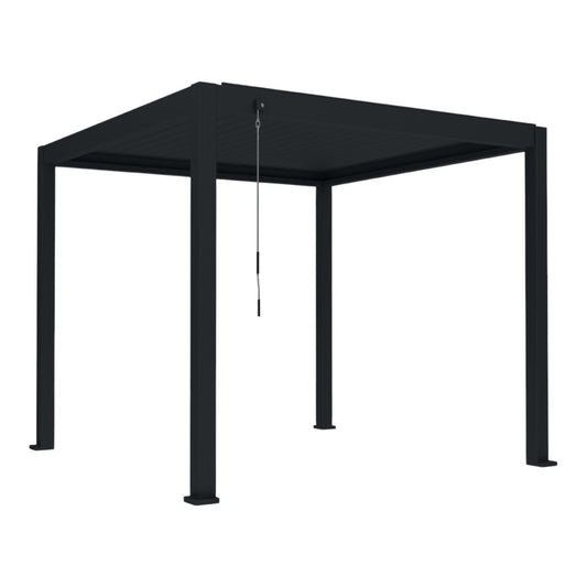 Pergola bioclimatica, aluminiu, Naimeed D6800, 300x300x250cm, Negru