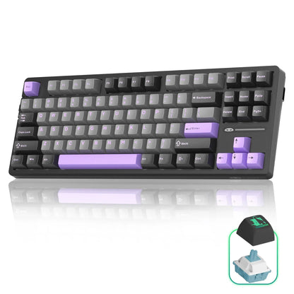Tastatura Mecanica Gaming Timebox, 80%, Hot-Swap, Wireless, Gasket, Mov