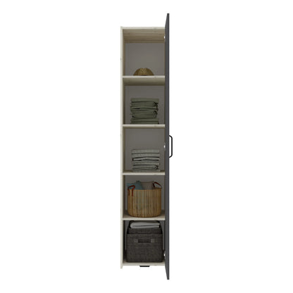 Set dormitor haaus Malmo V7, Pat 200 x 160 cm, Stejar Alb/Antracit