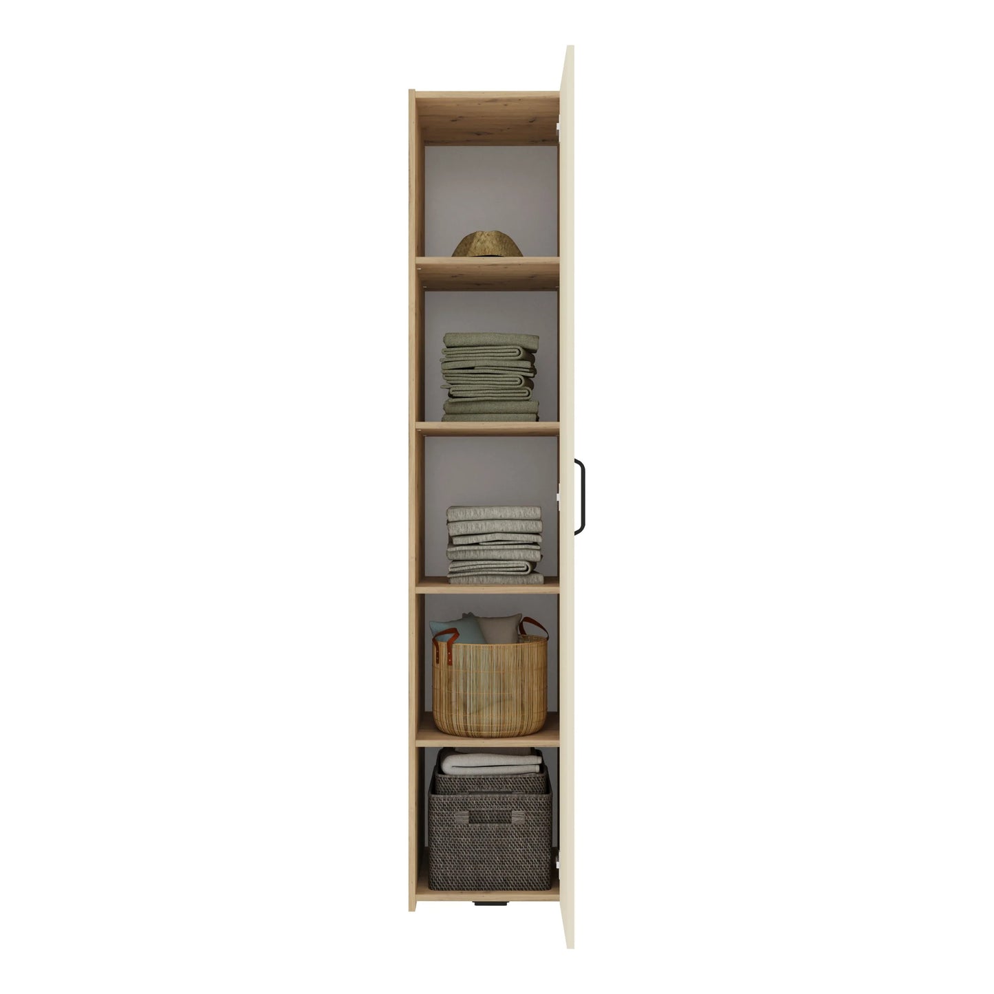 Set dormitor haaus Malmo V5, Pat 200 x 160 cm, Stejar Artisan/Argila