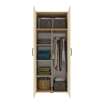 Set dormitor haaus Malmo V16, Pat 200 x 160 cm, Stejar Artisan/Argila