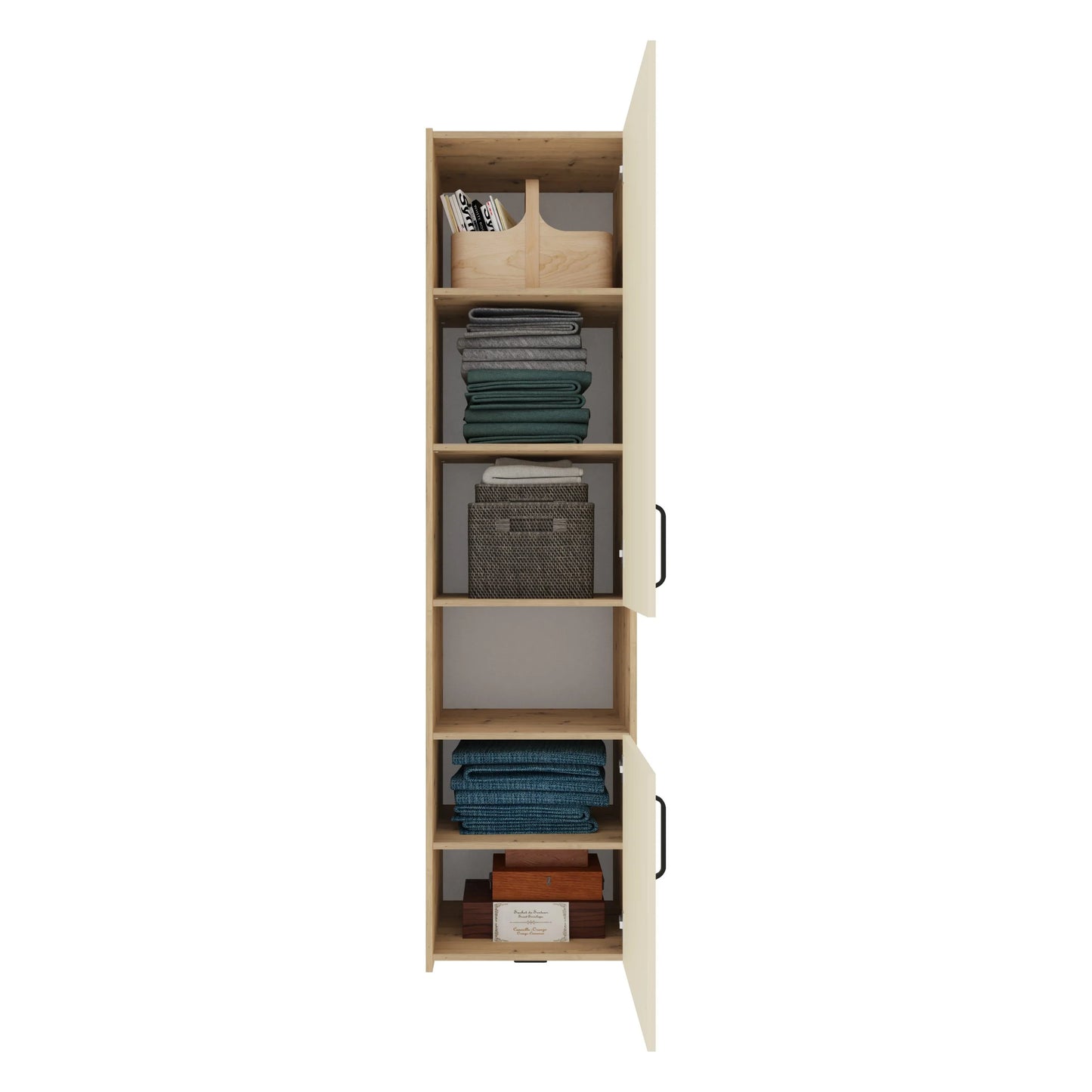 Set dormitor haaus Malmo V6, Pat 200 x 140 cm, Stejar Artisan/Argila