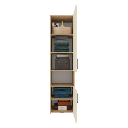 Set dormitor haaus Malmo V6, Pat 200 x 140 cm, Stejar Artisan/Argila