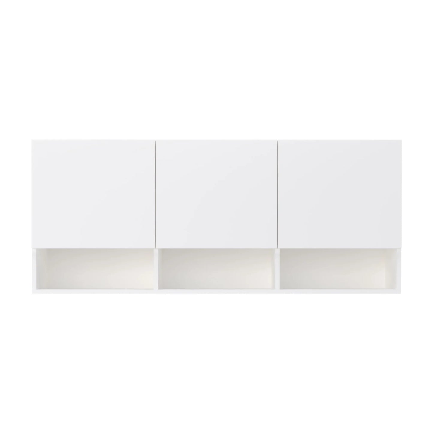 Dulap suspendat haaus Malmo, 3 Usi, Alb, 144 x 27 x 60 cm