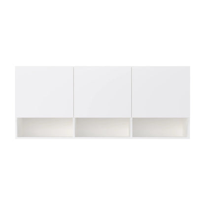 Dulap suspendat haaus Malmo, 3 Usi, Alb, 144 x 27 x 60 cm