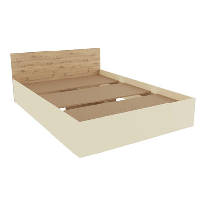 Set dormitor haaus Malmo V7, Pat 200 x 140 cm, Stejar Artisan/Argila