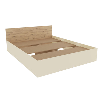 Set dormitor haaus Malmo V1, Pat 200 x 160 cm, Stejar Artisan/Argila