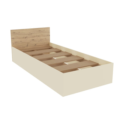 Set dormitor haaus Malmo V19, Pat 200 x 90 cm, Stejar Artisan/Argila