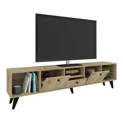 Comoda TV haaus Malta, 3 Usi, 3 Casete, Stejar Artisan, 180 x 30 x 45 cm