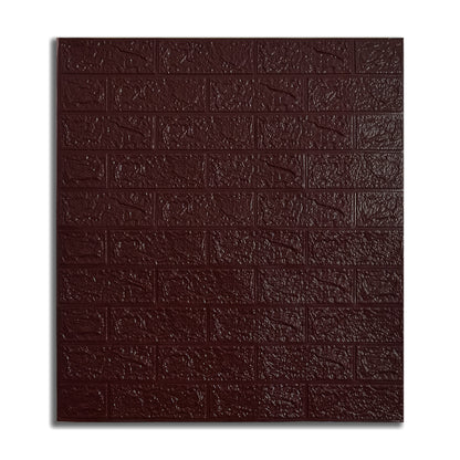 Set 10 x Tapet 3D Autoadeziv, design modern, rezistent la umezeala, usor de curatat, 70x77cm, Visiniu inchis