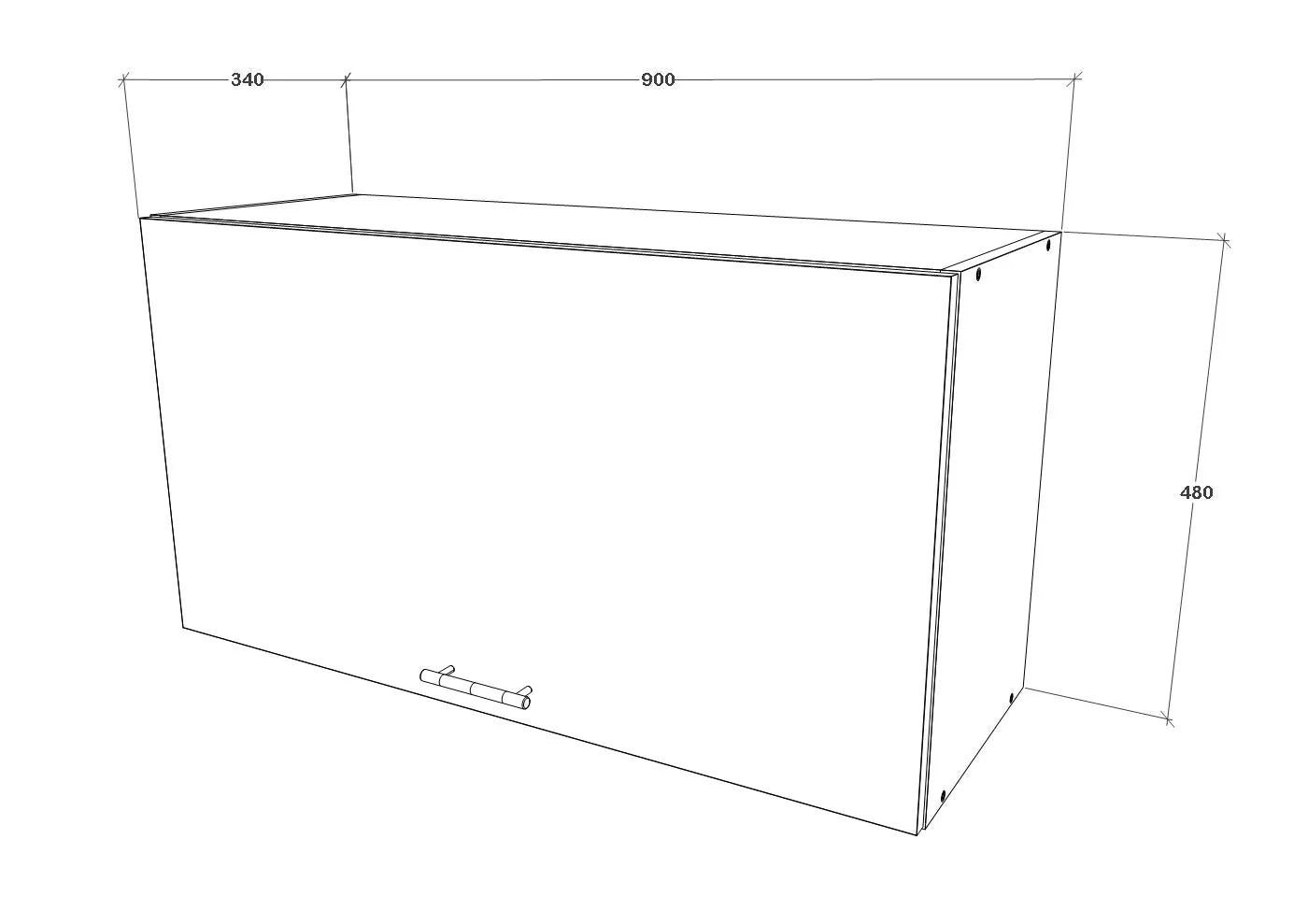 Corp Superior haaus Mars, 1 Usa, Alb, 90 x 34 x 48 cm