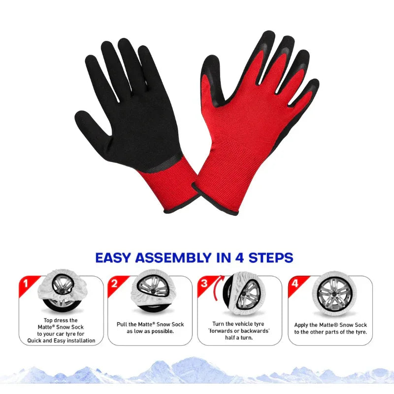 Huse antiderapante zăpadă MATTE ACTIVE mărimea X-Small, textil, omologate EN16662-1, set 2 buc - 221.ro