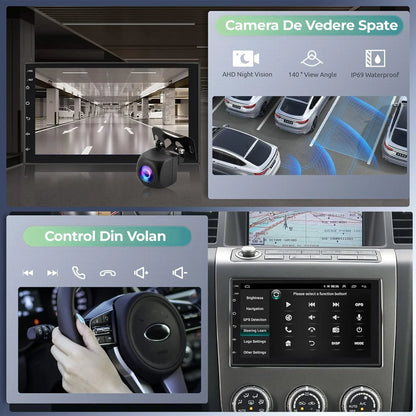 Navigatie Auto Timebox, Apple CarPlay, Android Auto, 2G+32G, Wireless, 2 x USB