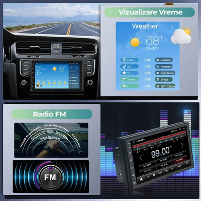 Navigatie Auto Timebox, Apple CarPlay, Android Auto, 2G+32G, Wireless, 2 x USB