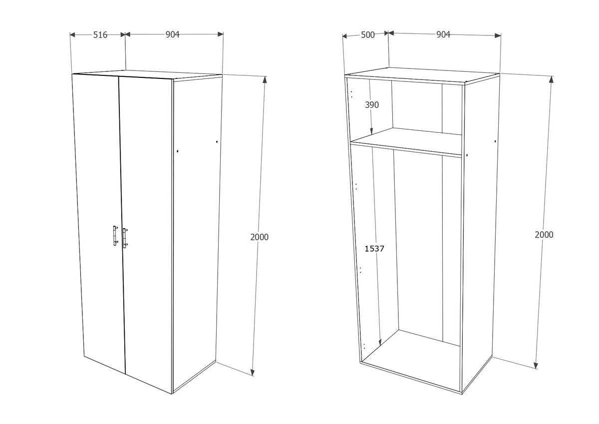 Set Dormitor haaus Madrid, Ulm Deschis/Wenge