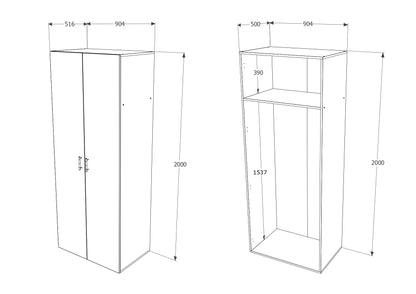 Set Dormitor haaus Madrid, Ulm Deschis/Wenge