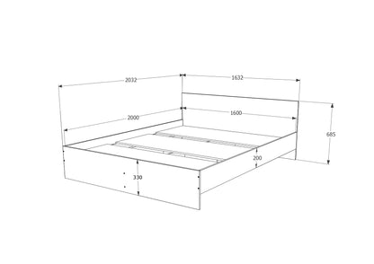 Set Dormitor haaus Madrid, Ulm Deschis/Wenge