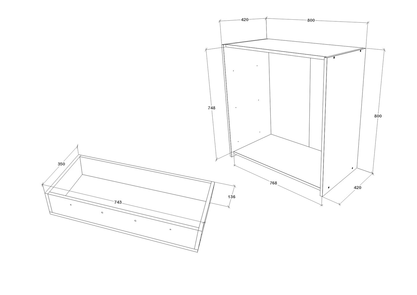 Comoda haaus Malmo, 3 Sertare, Stejar Artisan/Argila, 80 x 42 x 80 cm