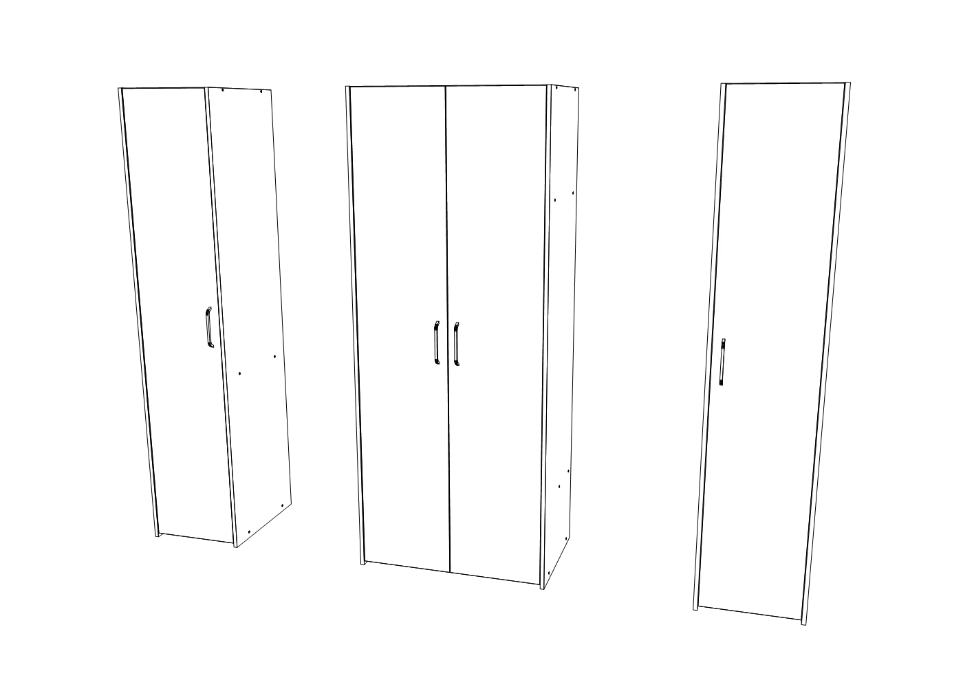 Dressing haaus Malmo V4, Stejar Alb/Antracit, L 165 cm