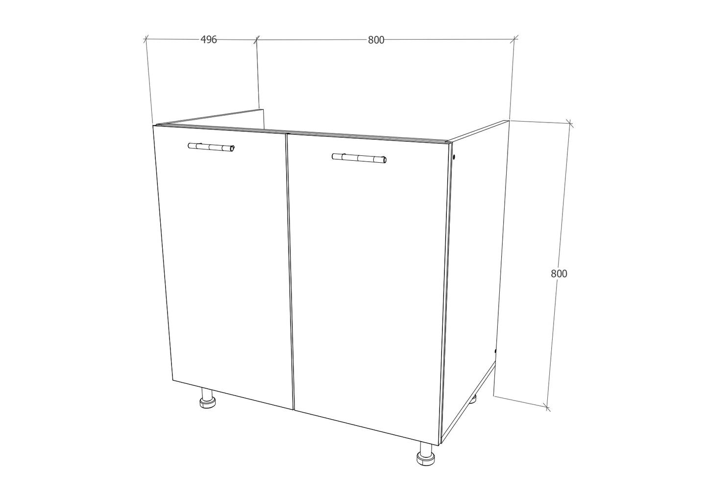 Corp Superior haaus Toro, Stejar Bronz, 80 x 35 x 60 cm