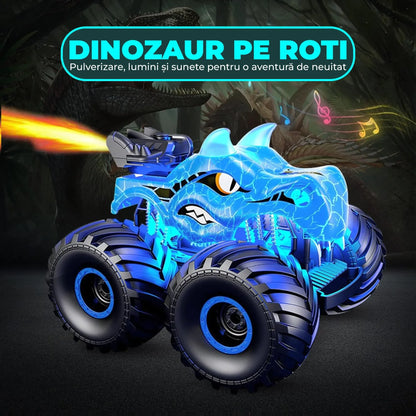 Masina cu telecomanda RC Timebox, 4x4, Dinozaur Monster Truck, Albastru