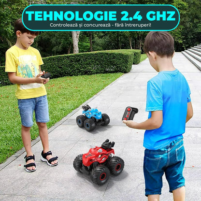 Masina cu telecomanda RC Timebox, 4x4, Dinozaur Monster Truck, Albastru