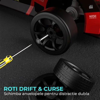 Masina cu telecomanda RC Timebox, 30km/h, 1:20, Drift car, lumini LED, Rosu