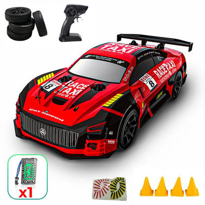 Masina cu telecomanda RC Timebox, 30km/h, 1:20, Drift car, lumini LED, Rosu
