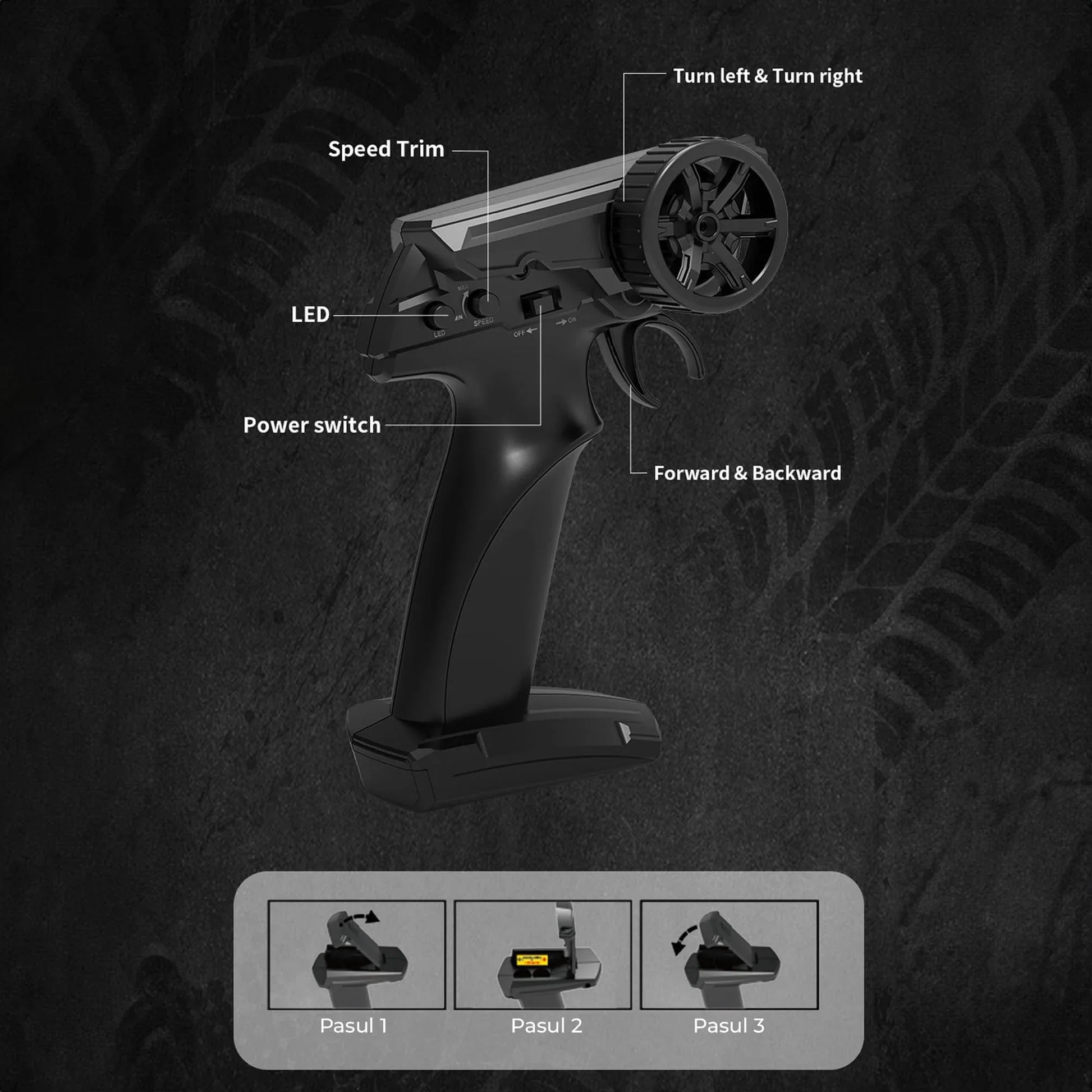Masina cu telecomanda RC, Timebox, Drift car, 30km/h, 4x4, lumini LED, cauciucuri interschimbabile, 1 baterie tip acumulator inclusa, 1:24, Albastru - 221.ro