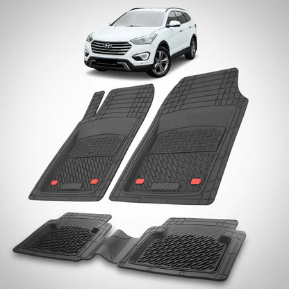 Covorase Auto Hyundai Grand Santa Fe (2013–2015) - Cauciuc Tip Tavita-Black