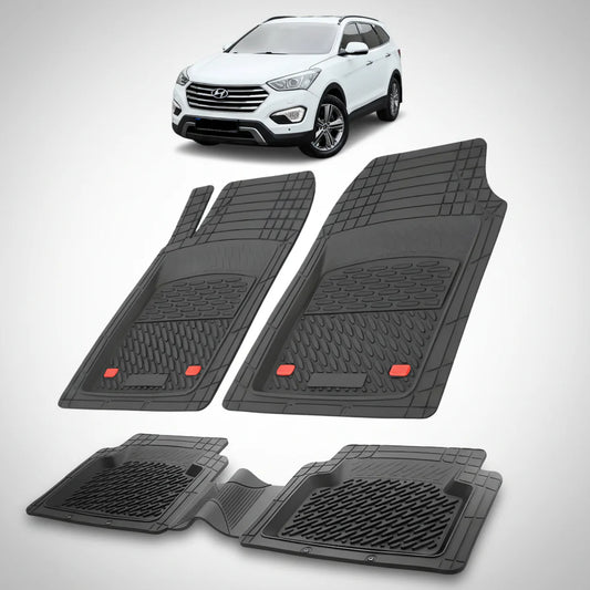 Covorase Auto Hyundai Grand Santa Fe (2013–2015) - Cauciuc Tip Tavita-Black