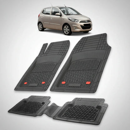 Covorase Auto Hyundai i10 2010-2013 - Cauciuc Tip Tavita-Black
