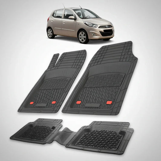 Covorase Auto Hyundai i10 2010-2013 - Cauciuc Tip Tavita-Black