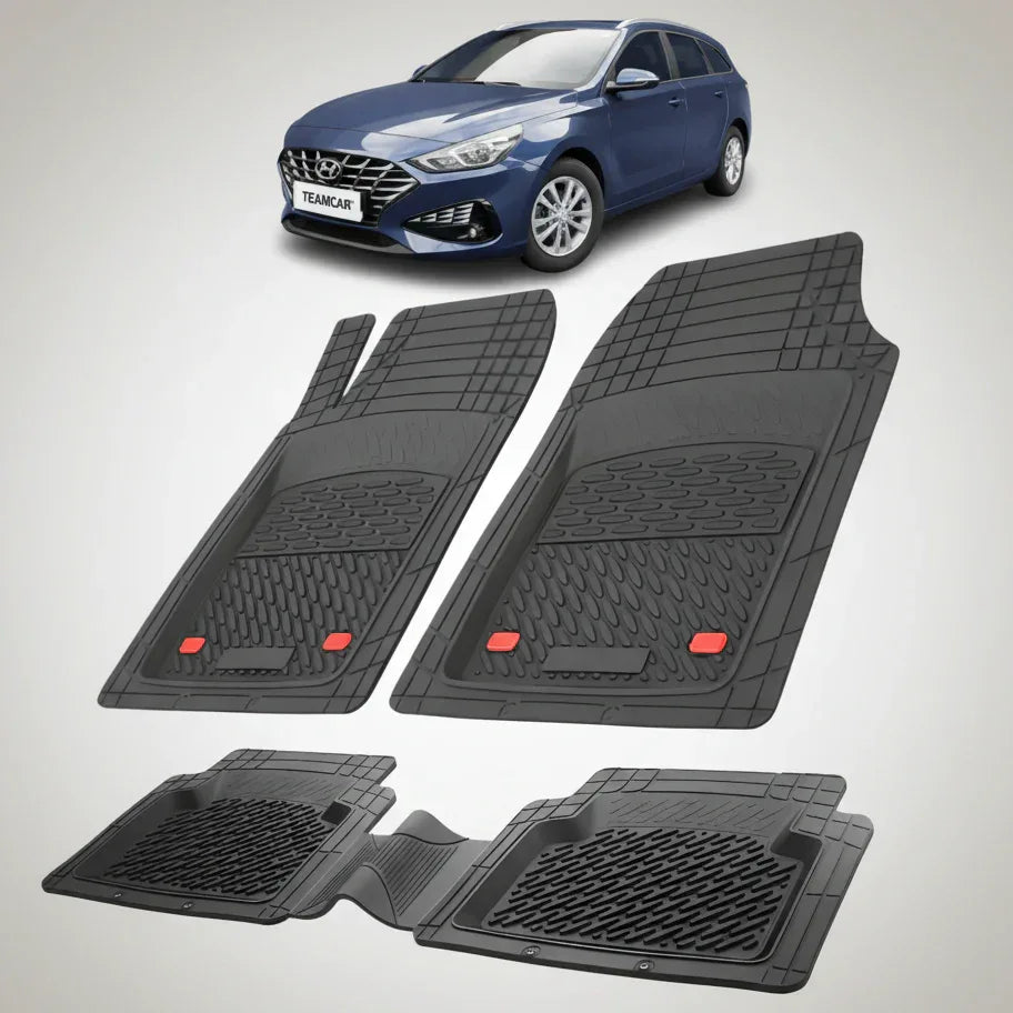 Covorase Hyundai i30 III Tourer 2020-2026 - Cauciuc Tip Tavita -Black