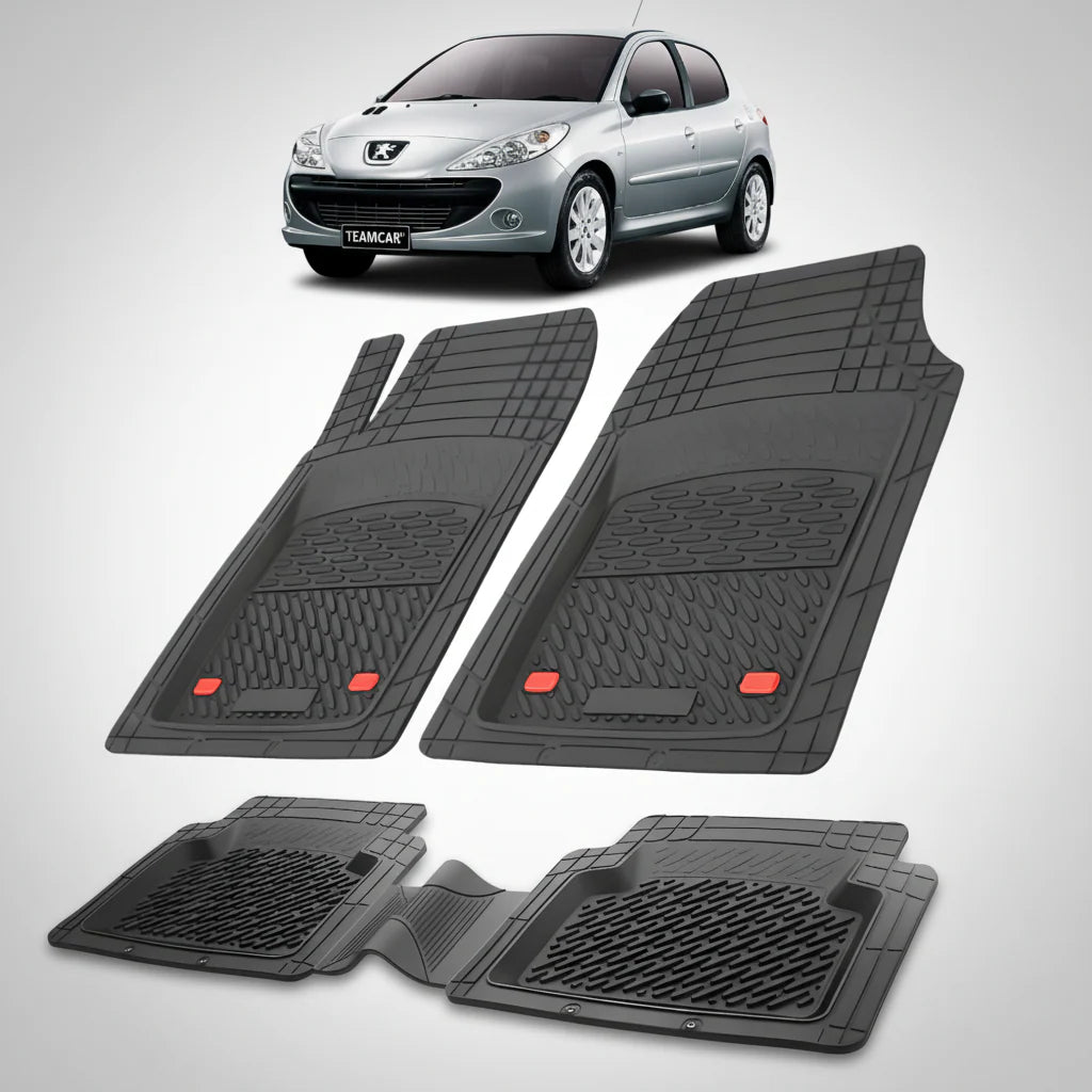 Covorase Cauciuc tip Tavita Compatibile Peugeot 206 Plus Hatchback 5 usi, Black
