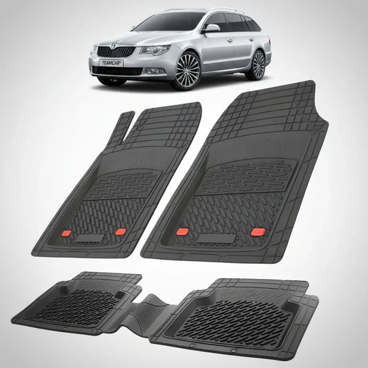 Covorase Skoda Superb II Combi Tavita Cauciuc Compatibile 2008–2015 | Negru