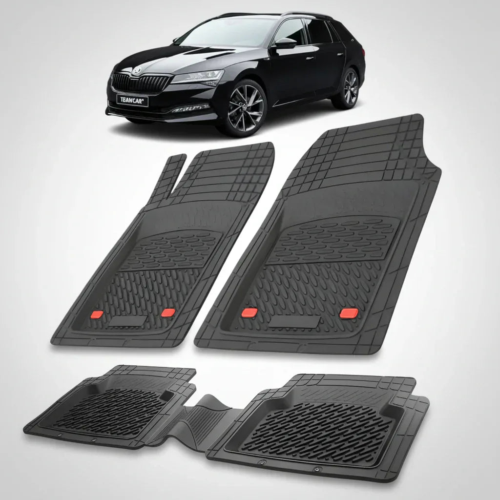 Preșuri cauciuc Skoda Superb III Combi 2015-2023 | Black Edition – TeamCar®