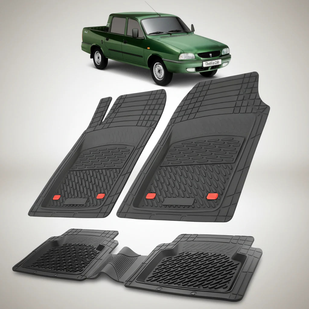 Covorase Tip Tavita Compatibile Dacia 1304 Pick-up Double Cab, Negru