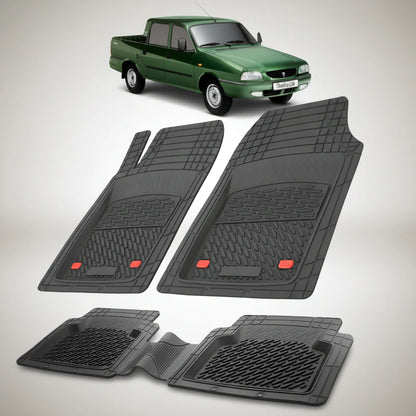 Covorase Tip Tavita Compatibile Dacia 1304 Pick-up Double Cab, Negru