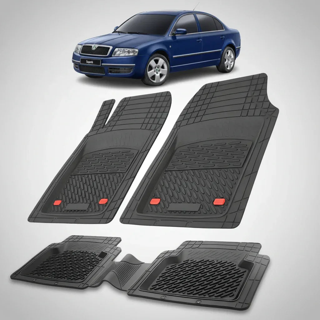 Covorase Auto Tip Tavita Compatibile Skoda Superb Generatia I (2001–2008) Negru - 221.ro
