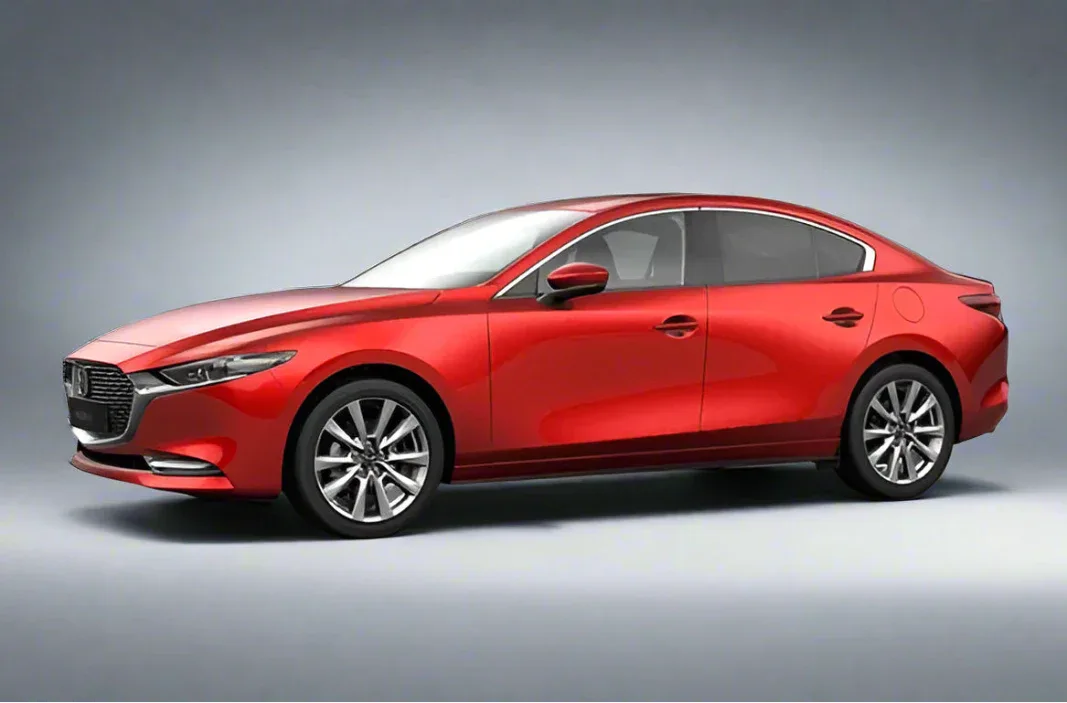 Mazda 3 BP Covorașe Auto TeamCar® Tip Tăviță Compatibile (2019–prezent) - Sedan Red - 221.ro