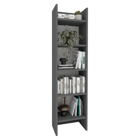 Biblioteca Neda, 5  Polite, Antracit, 53 x 35 x 198 cm