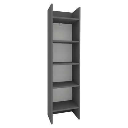Biblioteca Neda, 5  Polite, Antracit, 53 x 35 x 198 cm