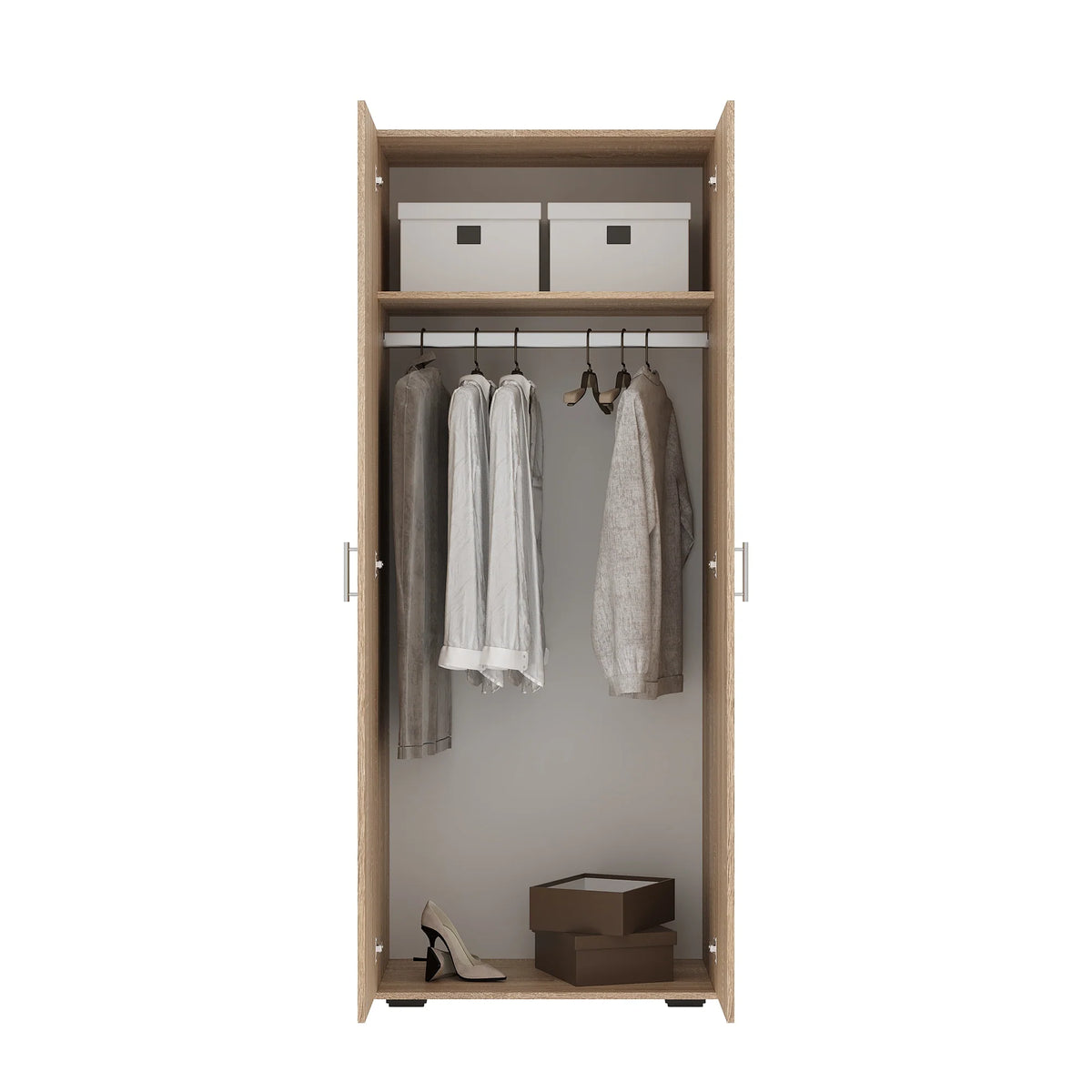 Dulap haaus Nero, 2 Usi, Stejar Sonoma, 80 x 52 x 200 cm