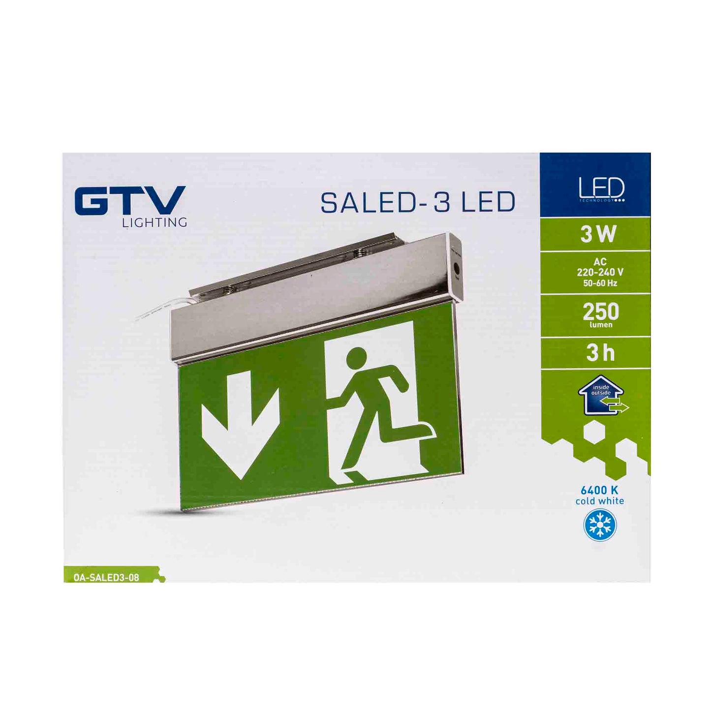 Lampa led EXIT, putere 3W, conectori inclusi Z-TOOLS / OA-SALED3-08